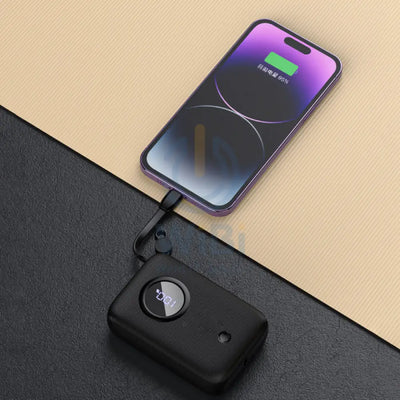 DUDAO K14 Upgrade Power Bank Built-in Cable - 10,000mAh / 22.5W / Black Accessories > Power Bank
