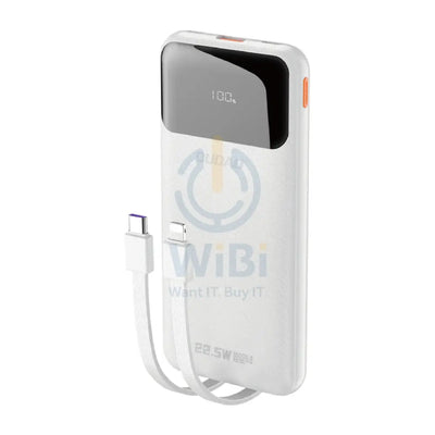 DUDAO K15 Upgrade Power Bank Built-in Cable - 10000mAh / 22.5W / White Accessories > Power Bank