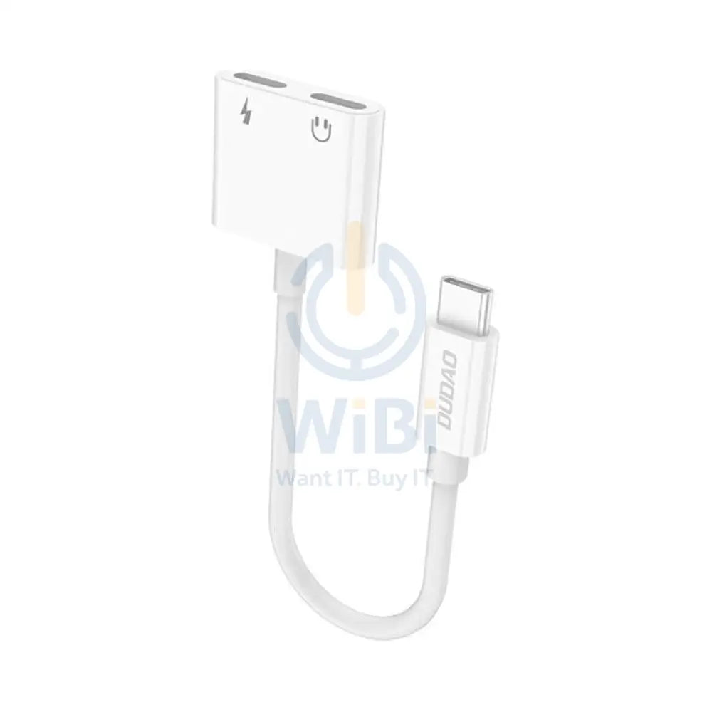 DUDAO L13C 2-in-1 Adapter - USB-C / White Accessories > Cables & Converters