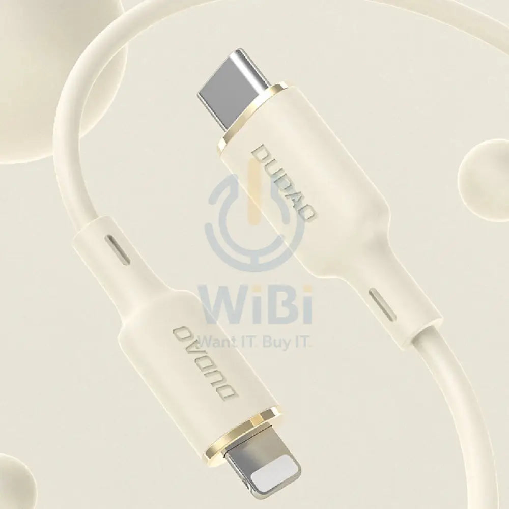 DUDAO L7SF 2-In-1 Data Cable - USB-C / Lightning / 100W / 1.2 Meter / Beige Accessories > Cables & Converters > Cables