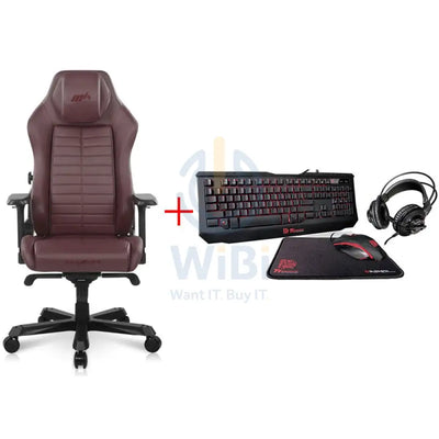 DxRacer Master Series Gaming Chair Violet Brown + Thermaltake KNUCKER 4 IN 1 Gaming Kit - Gaming Chair / Keyboard