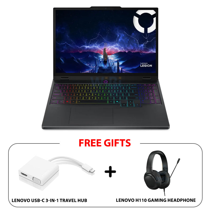 لينوفو ليجن  15.1 بوصة WQXGA / RTX 5070 8 جيجابايت في جي إيه  آي 9  32 جيجابايت  1 تيرابايت NVMe م.2 إس إس دي) / Eclipse أسود