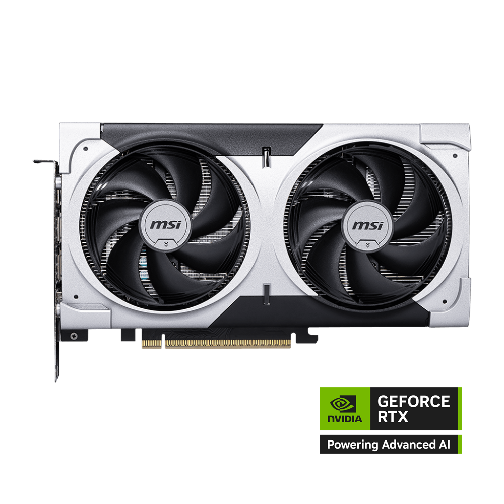 MSI VENTUS 2X GeForce RTX 5060 Ti OC PLUS Graphic Card - 8GB / 28Gbps / 128-bit / HDMI / DisplayPort / Black