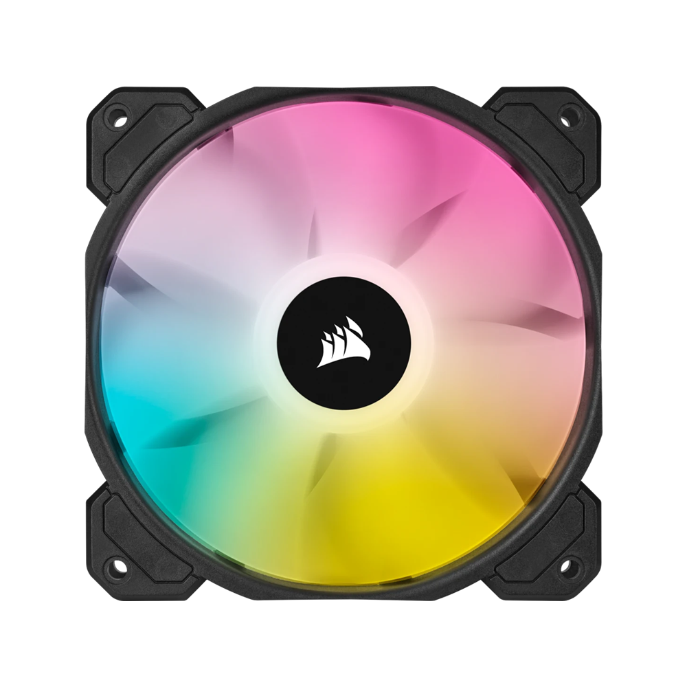 CORSAIR iCUE SP140 RGB ELITE Performance PWM Dual Fan Kit With Lighting Node Core - 140mm / Black