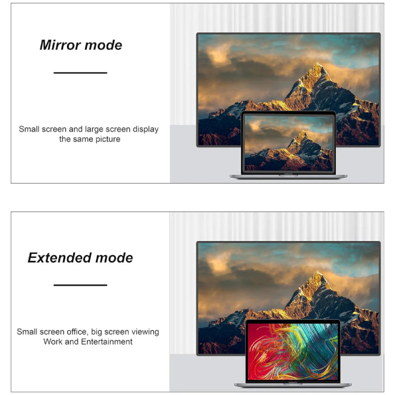 Mowsil Mini DisplayPort to HDMI Cable - 4K / 2 Meter