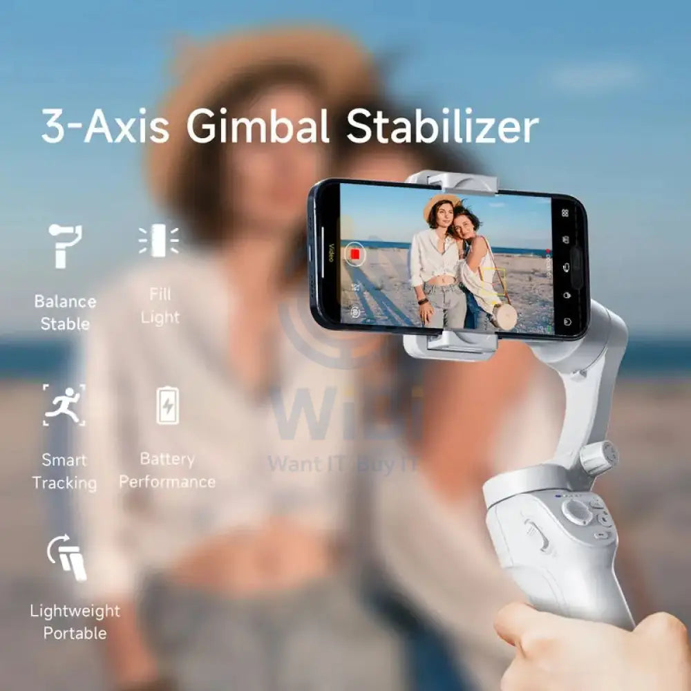 Earldom 3 Axis gimbal Stabilizer Portable Tripod - White Accessories > Mobiles & Tablets > Mobiles > Mobile Holder