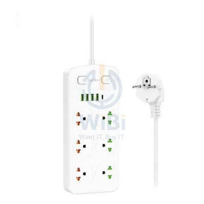 Earldom ES-SC09 11-in-1 Power Strip Extension - 6 Way / UK Plug / USB-A / USB-C / White Accessories > Power > Power