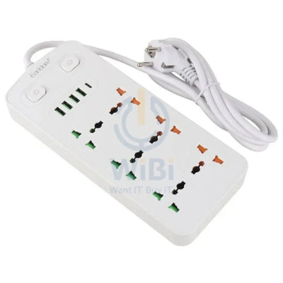 Earldom ES-SC09 11-in-1 Power Strip Extension - 6 Way / UK Plug / USB-A / USB-C / White Accessories > Power > Power
