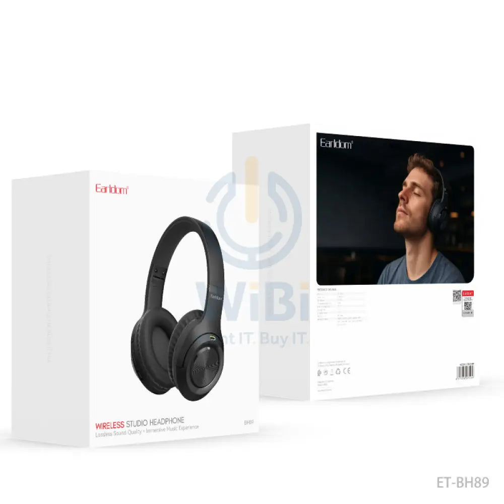Earldom ET-BH89 Bluetooth Headphones - Over-Ear / 200mAh / Black Accessories > Audio > Headphones