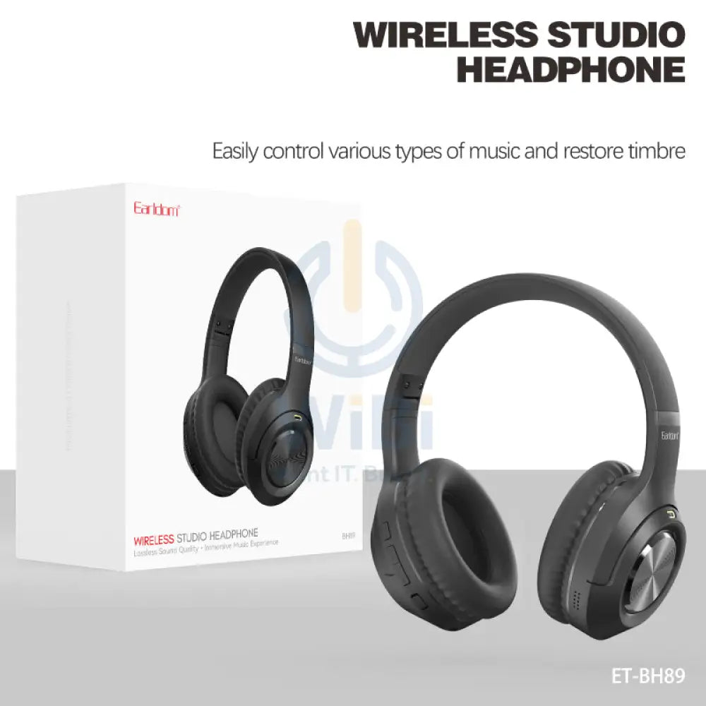 Earldom ET-BH89 Bluetooth Headphones - Over-Ear / 200mAh / Black Accessories > Audio > Headphones