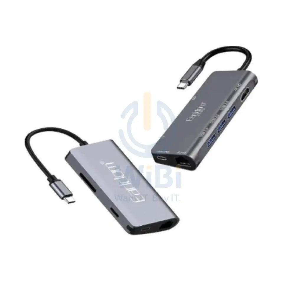 Earldom ET-W21 8 In 1 Type-C Multifunctional HUB Accessories > USB Hub