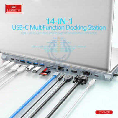 Earldom ET-W28 Type-C Multifunctional Docking Station Accessories > USB Hub