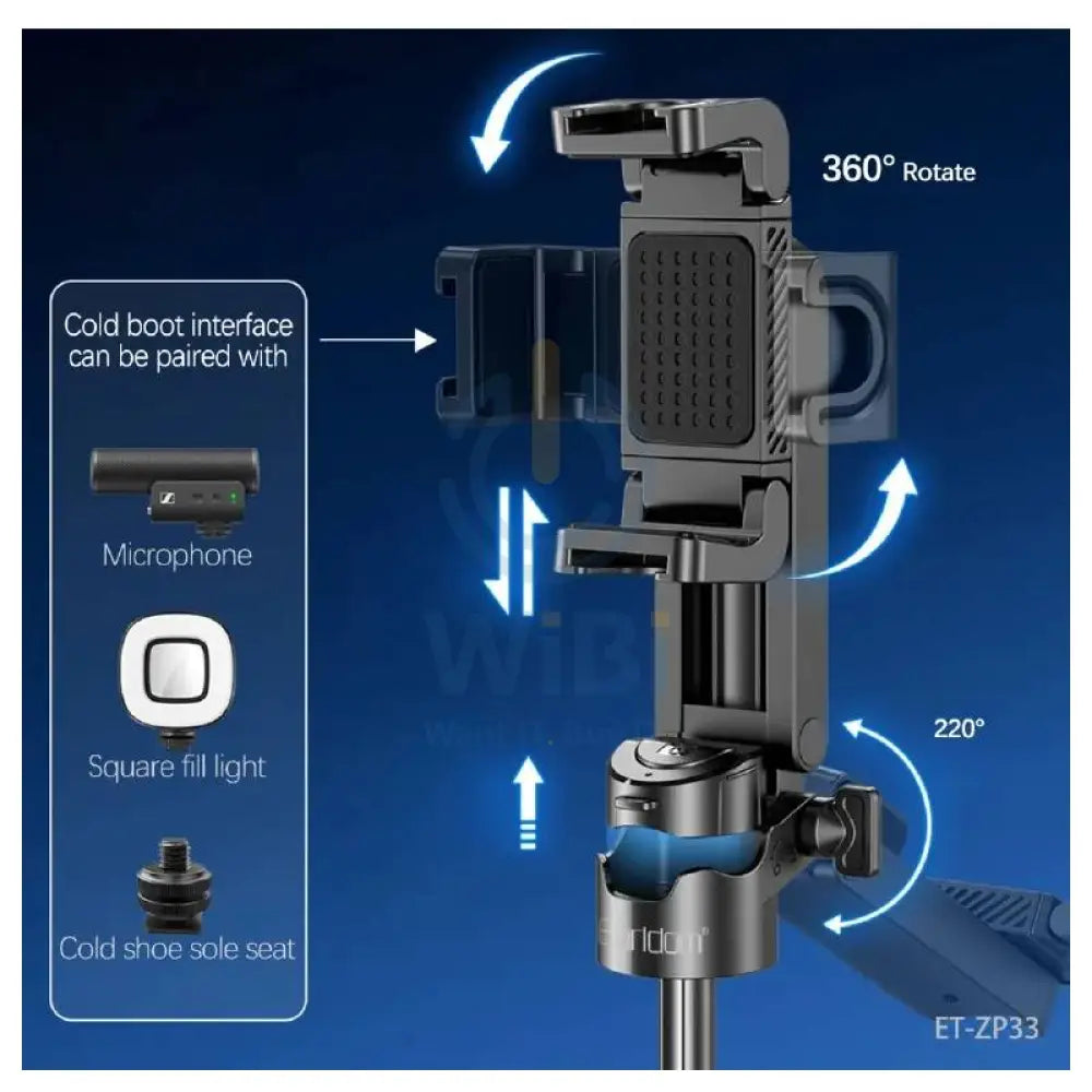 عصا السيلفي ثلاثية القوائم ET-ZP33 3 في 1 - أسود اكسسوارات > هواتف  تابلت > هاتف > حامل / حاملات / حوامل