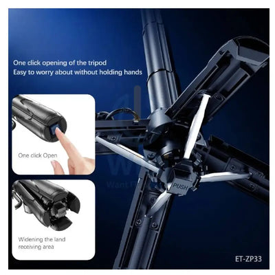 Earldom ET-ZP33 3-in-1 Tripod Selfie Sticks - Black Accessories > Mobiles & Tablets > Mobiles > Mobile Holder / Stands