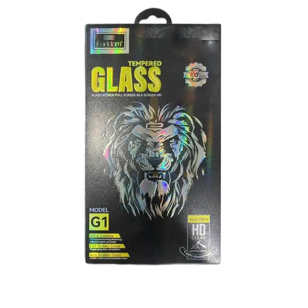 Earldom G1 Tempered Glass Screen Protector - Apple iPhone 16 / Black Accessories > Mobiles & Tablets > Mobiles > Screen