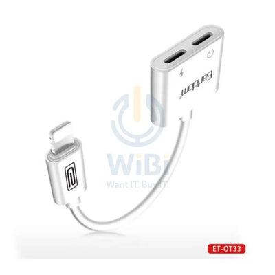 Earldom OT33 2 in 1 Lightning Adapter White Accessories > Cables & Converters