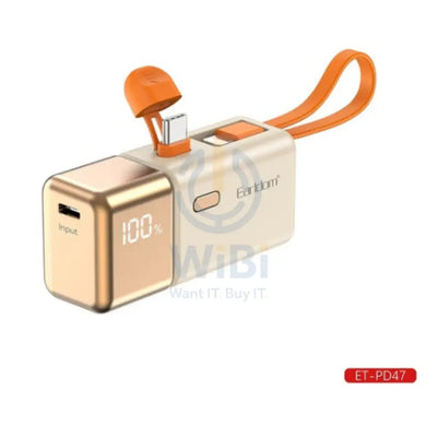 Earldom PD47 2-in-1 Mini PowerBank - 5000mAh / Gold Accessories > Power Bank