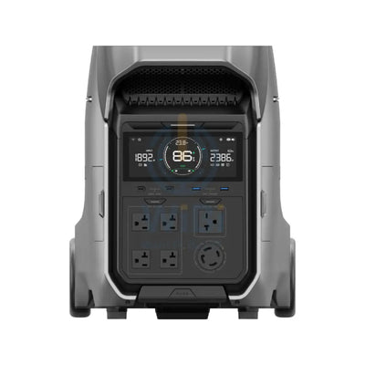 EcoFlow DELTA Pro 3 Portable Power Station - 4096Wh / Black/Silver + EcoFlow 400W Portable Solar Panel Accessories >