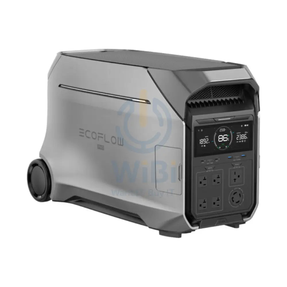 طاقة EcoFlow DELTA DELTA برو 3 المحمولة  - 4096 واط/ساعة / فضي + لوحة الطاقة الشمسية EcoFlow 400 واط المحمولة  اكسسوارات >