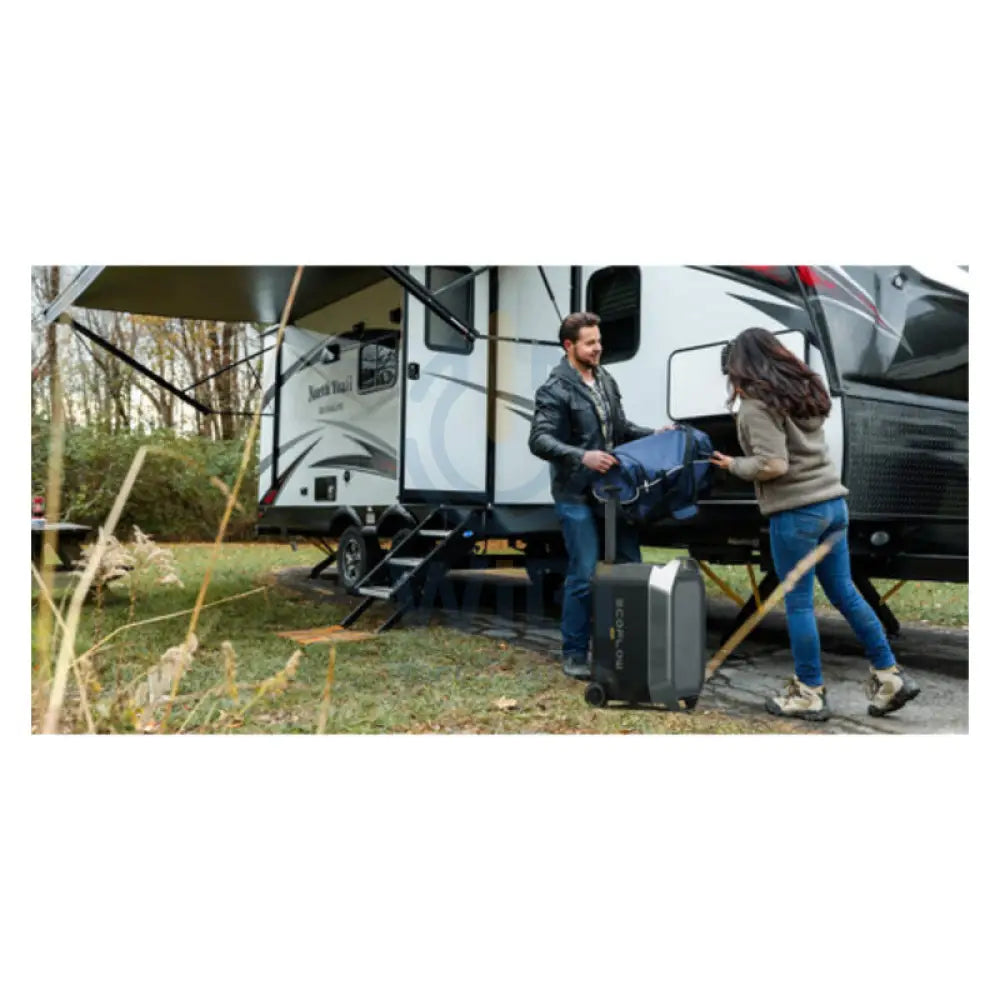 طاقة EcoFlow DELTA DELTA برو المحمولة  - 3600 واط ساعة / 1800 واط + لوحة الطاقة الشمسية EcoFlow 400 واط المحمولة - عرض الباقة