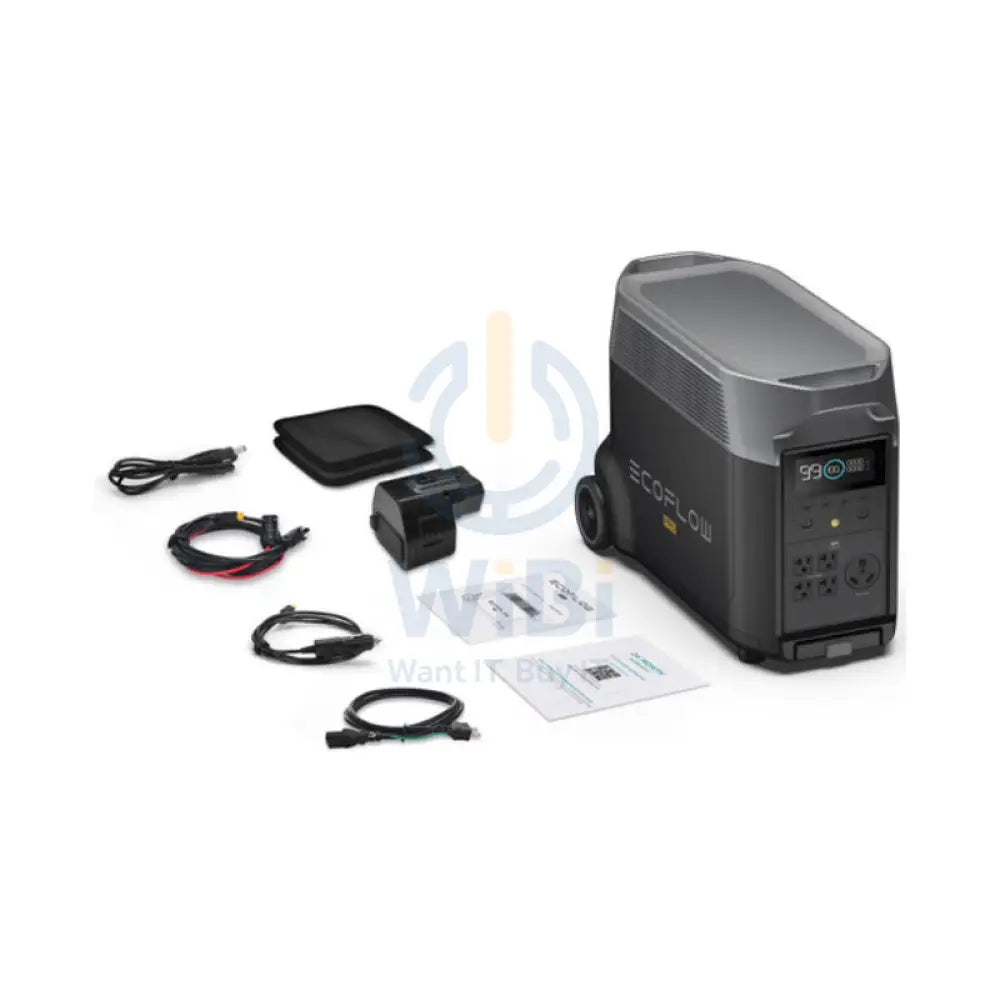 طاقة EcoFlow DELTA DELTA برو المحمولة  - 3600 واط ساعة / 1800 واط + لوحة الطاقة الشمسية EcoFlow 400 واط المحمولة - عرض الباقة