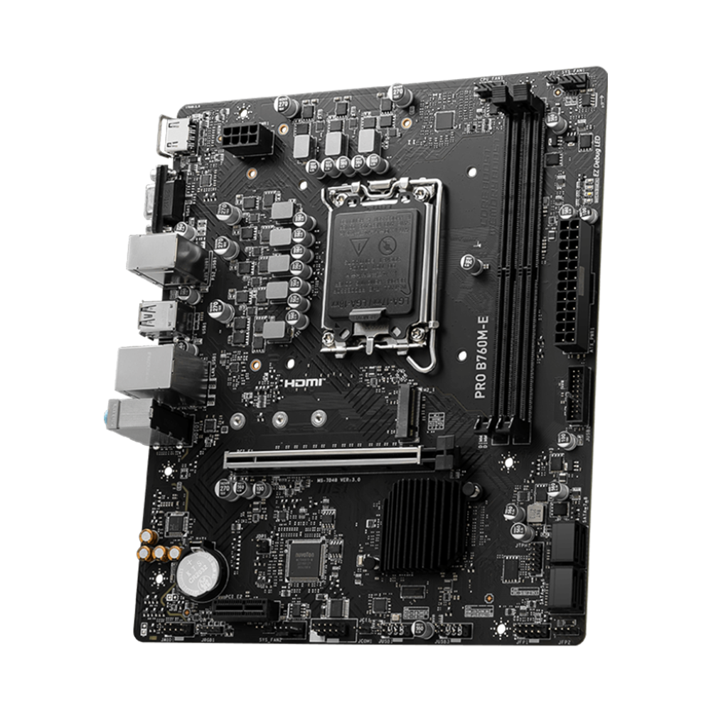 MSI PRO B760M-E  Motherboard - DDR5 / HDMI / USB - Black