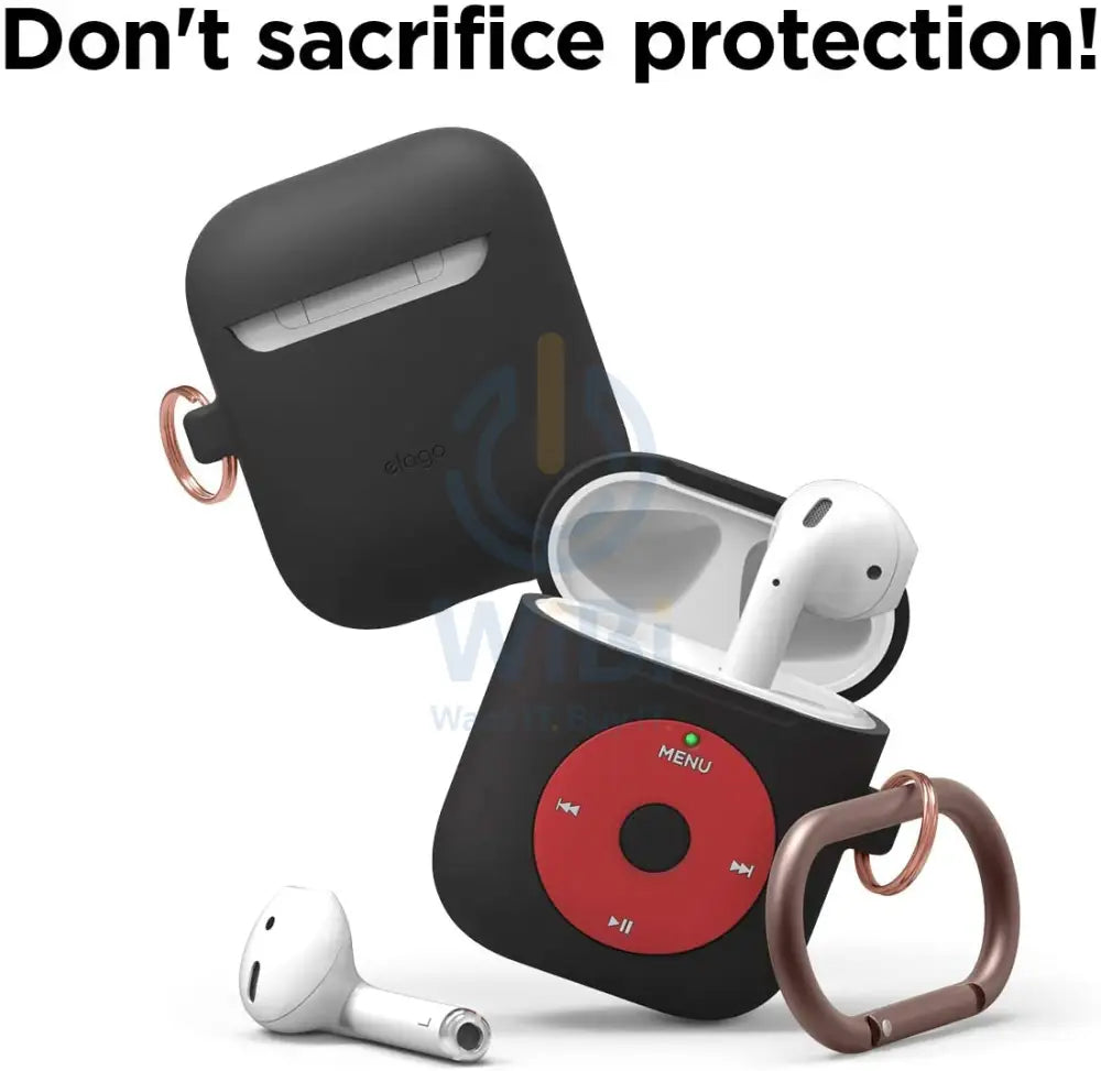 Elago AirPods 1 & 2 AW6 Hang Case (iPod) - Black Accessories > Mobiles & Tablets > Mobiles