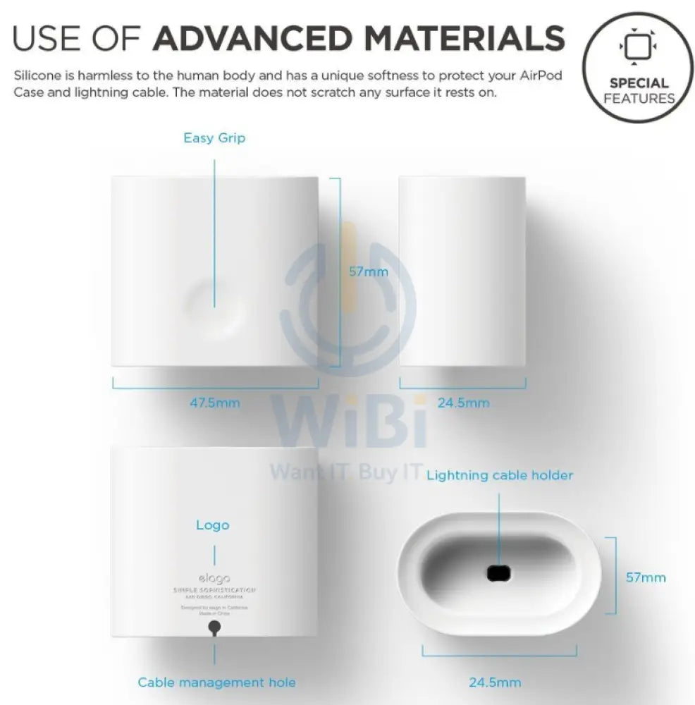 Elago Airpods 1&2 charging station - White Accessories > Mobiles & Tablets > Mobiles > Mobile Holder / Stands