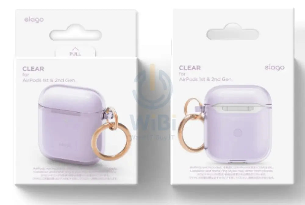 Elago AirPods 1 & 2 Clear Case - Lavender Accessories > Mobiles & Tablets > Mobiles