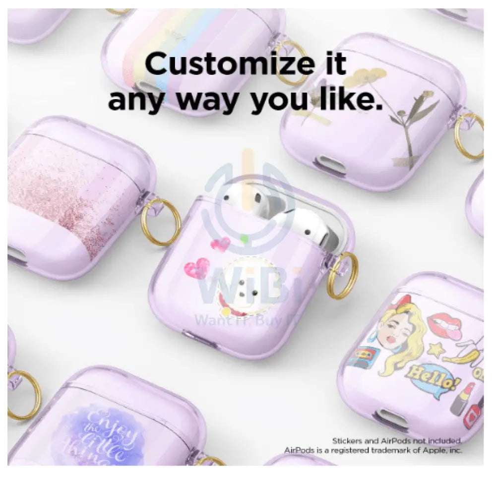 Elago AirPods 1 & 2 Clear Case - Lavender Accessories > Mobiles & Tablets > Mobiles