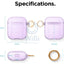 Elago AirPods 1 & 2 Clear Case - Lavender Accessories > Mobiles & Tablets > Mobiles