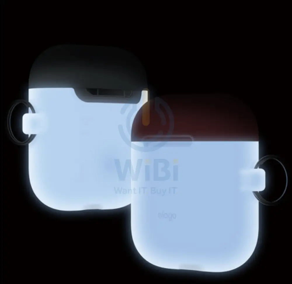 Elago AirPods 1 & 2 Duo Hang Case - Dark Brown / Pastel Blue Yellow Accessories > Mobiles & Tablets