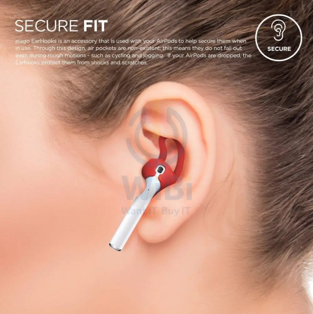 Elago AirPods 1&2 EarPad Hook (2 Pairs) - Red Accessories > Mobiles & Tablets > Tablets