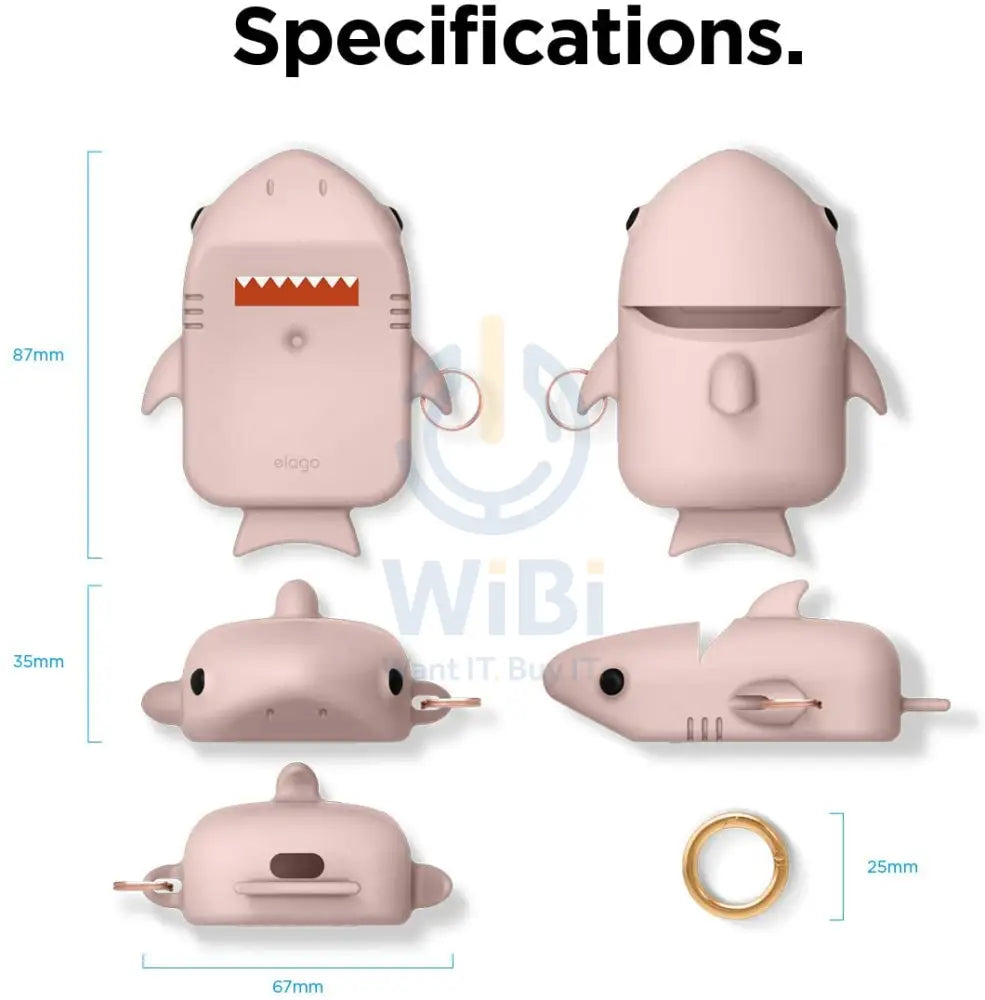 Elago AirPods 1 & 2 Shark Case - Sand Pink Accessories > Mobiles & Tablets > Mobiles
