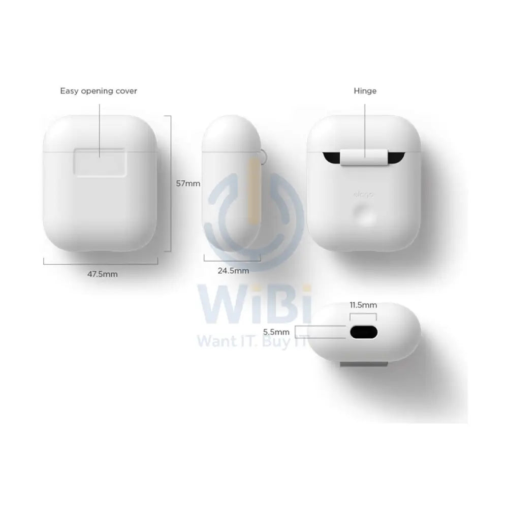 Elago AirPods 1&2 Silicone Case - White Accessories > Mobiles & Tablets