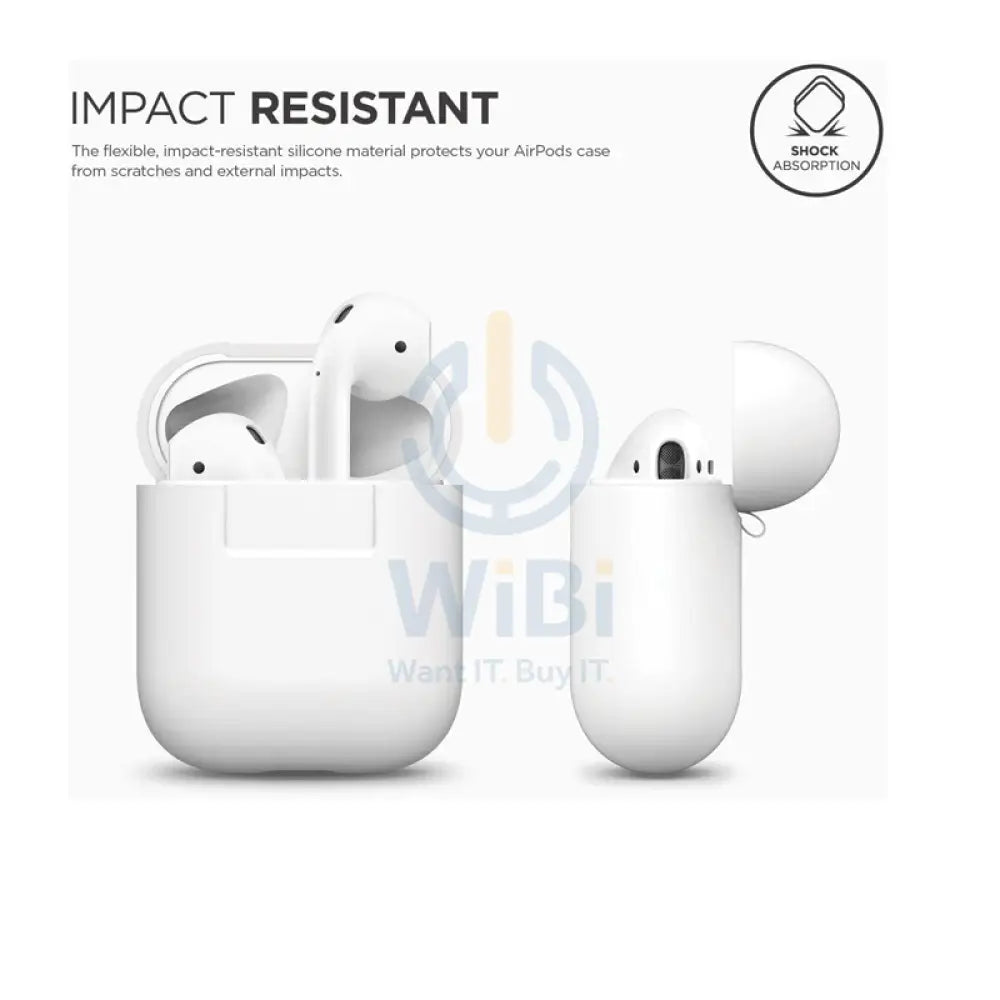 Elago AirPods 1&2 Silicone Case - White Accessories > Mobiles & Tablets