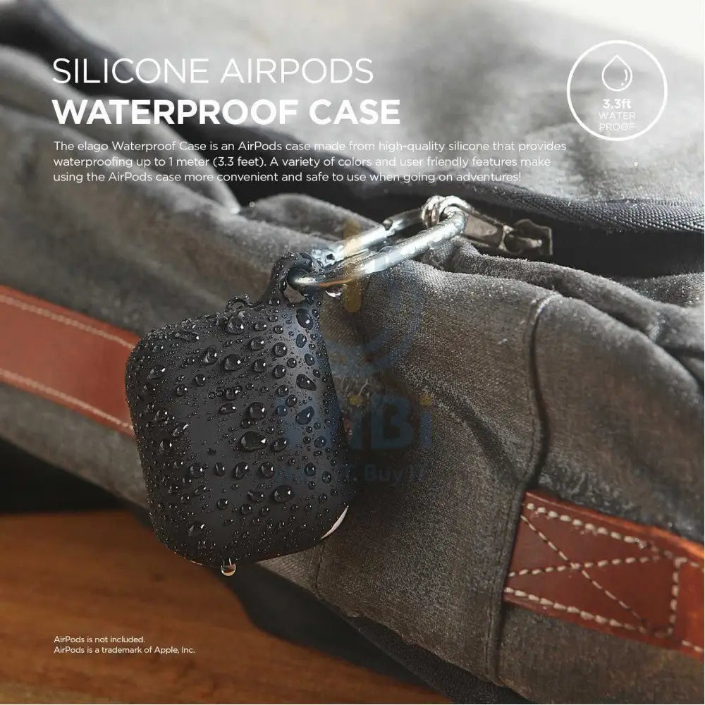 Elago AirPods 1 & 2 Waterproof Hang Case - Black Accessories > Mobiles & Tablets > Mobiles