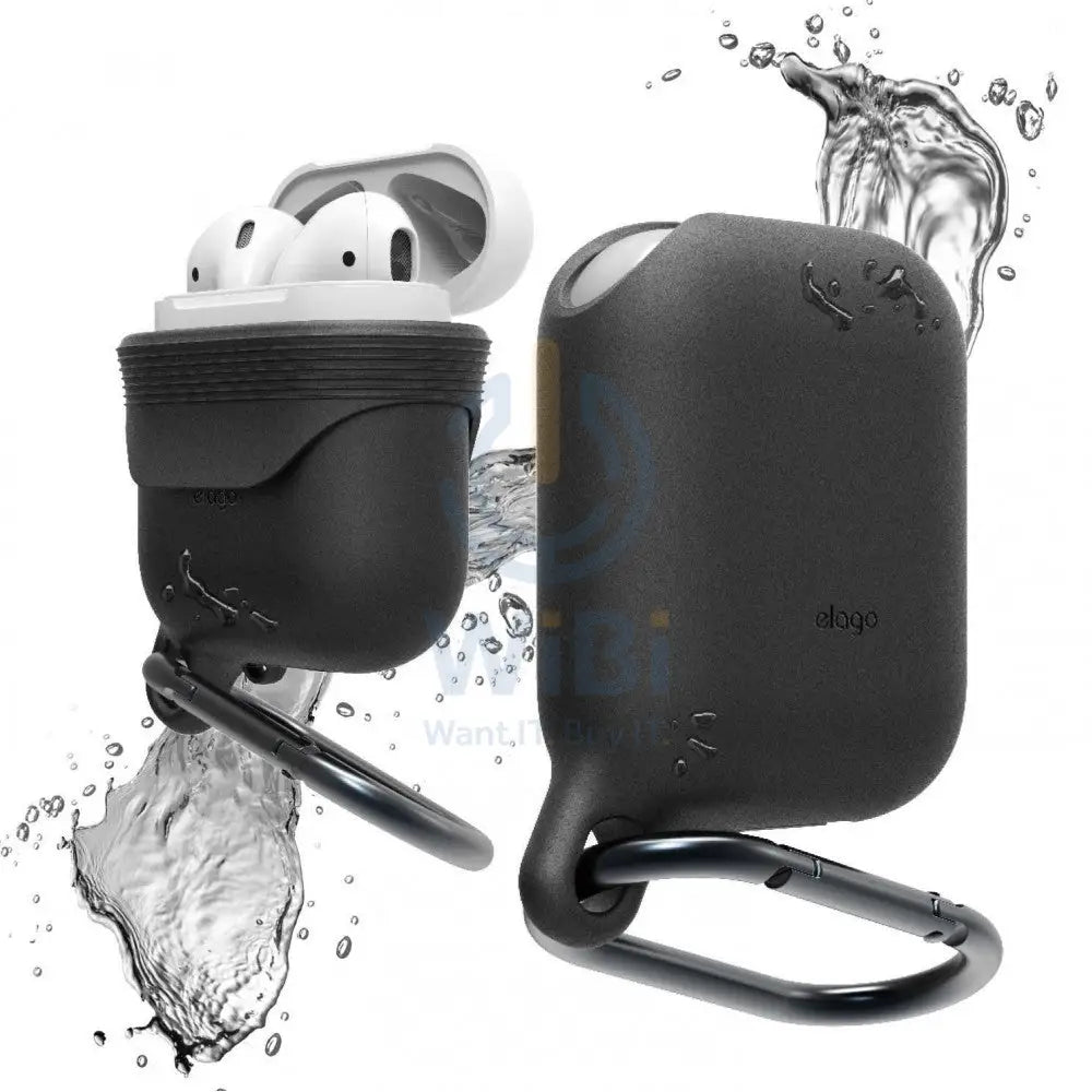 Elago AirPods 1 & 2 Waterproof Hang Case - Black Accessories > Mobiles & Tablets > Mobiles