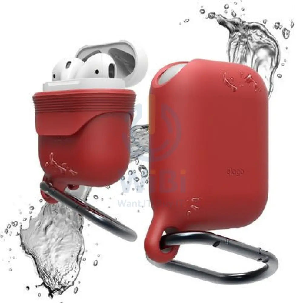 Elago AirPods 1 & 2 Waterproof Hang Case - Red Accessories > Mobiles & Tablets > Mobiles