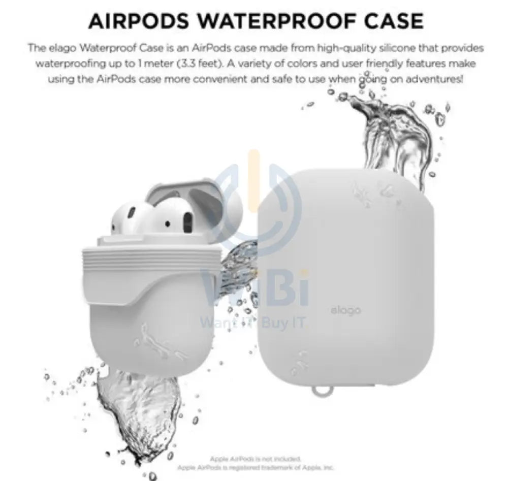 إلاجو ايربودز & 2 مقاوم للماء  حافظة  أبيض اكسسوارات  هواتف  تابلت  هواتف