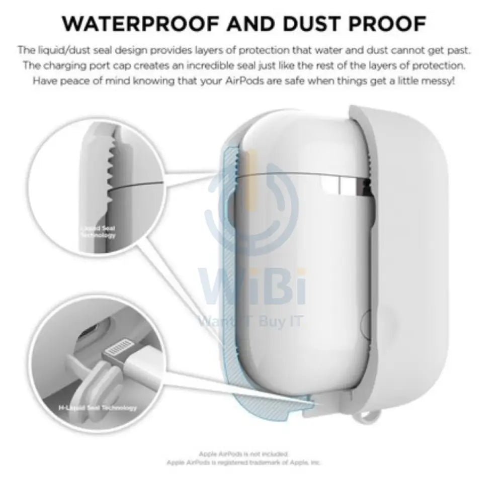 إلاجو ايربودز & 2 مقاوم للماء  حافظة  أبيض اكسسوارات  هواتف  تابلت  هواتف