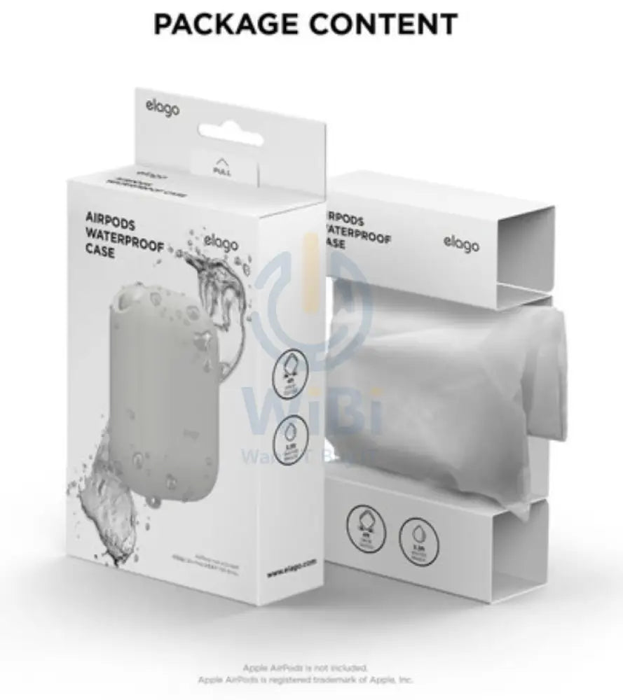 إلاجو ايربودز & 2 مقاوم للماء  حافظة  أبيض اكسسوارات  هواتف  تابلت  هواتف