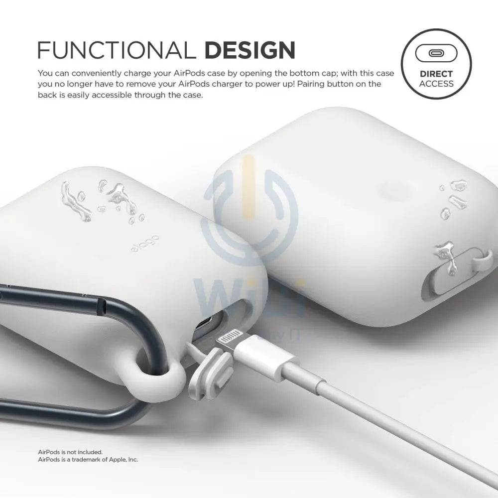 إلاجو ايربودز & 2 مقاوم للماء  حافظة  أبيض اكسسوارات  هواتف  تابلت  هواتف