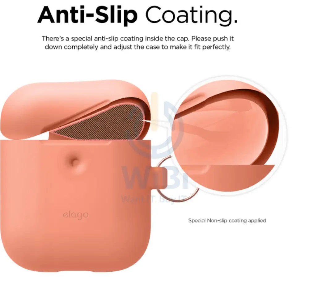 Elago AirPods 1&2 Wireless Hang Case - Peach Accessories > Mobiles & Tablets > Mobiles