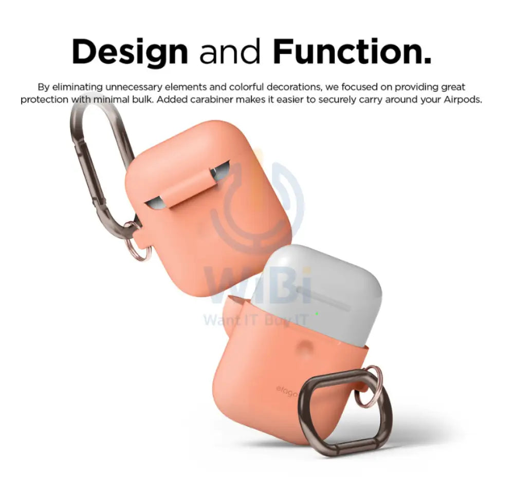 Elago AirPods 1&2 Wireless Hang Case - Peach Accessories > Mobiles & Tablets > Mobiles