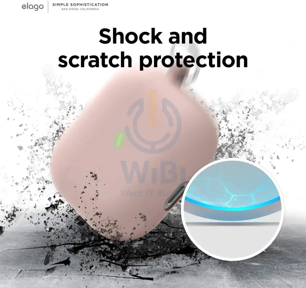 إلاجو ايربودز  ليكويد هايبرد Hang حافظة  Lovely اللون الوردي اكسسوارات  هواتف  تابلت