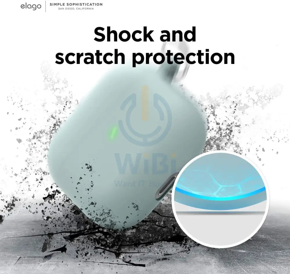 Elago AirPods 3 Liquid Hybrid Basic Hang Case - Mint Accessories > Mobiles & Tablets