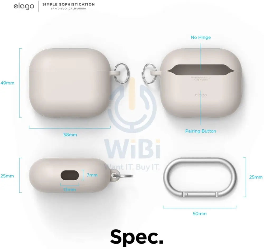 Elago AirPods 3 Liquid Hybrid Basic Hang Case - Stone Accessories > Mobiles & Tablets
