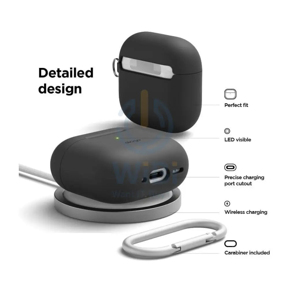 Elago AirPods 4 Silicone Hang Case - Black Accessories > Headphones > Covers & Cases