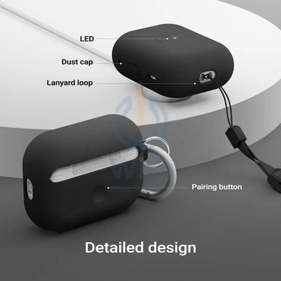 Elago AirPods Pro 2 Silicone Originial Hang Case - Black Accessories > Mobiles & Tablets